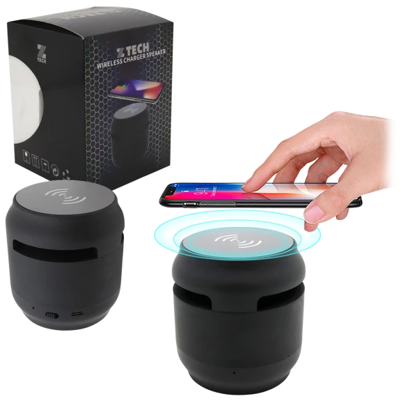 ZTech 2-in-1 Bluetooth Speaker and Wireless Charging Pad
