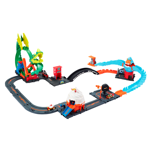 Hot Wheels City Bundle: 4 Playsets & 4 Cars