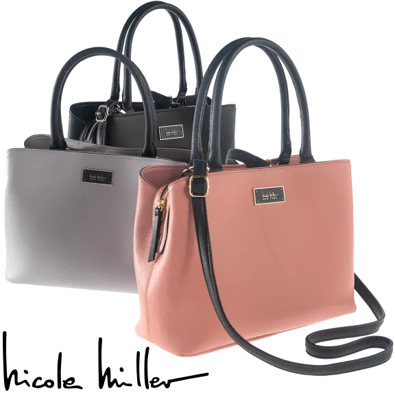 Nicole Miller Janet Satchel with Detachable Crossbody Strap