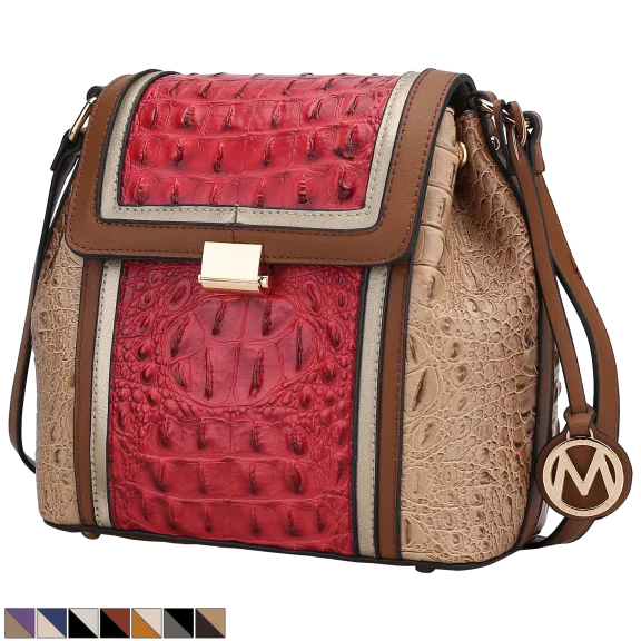 MKF Collection Jamari Faux-Crocodile Skin Shoulder Bag By Mia K