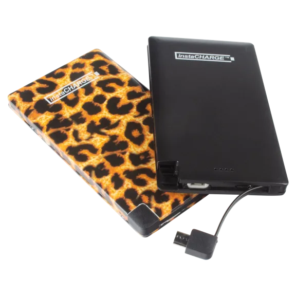 2-Pack: InstaCharge 3200 mAh Power Bank with Built In Micro USB Cable