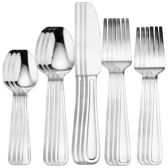 Mikasa 60-Piece Kelby 18/0 Stainless Steel Flatware Set