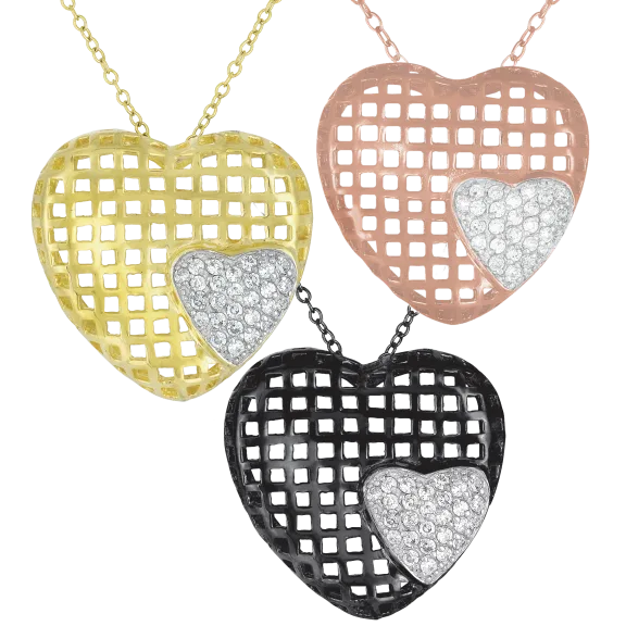 Gold Plated Sterling Heart Pendant