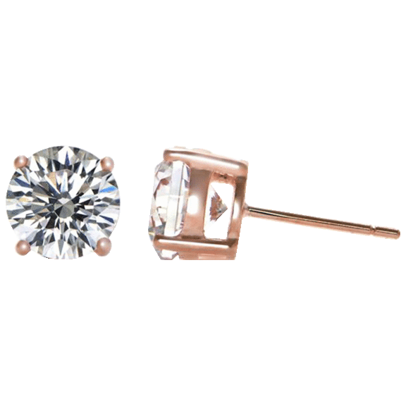 Genevive Cubic Zirconia Classic Stud Earrings