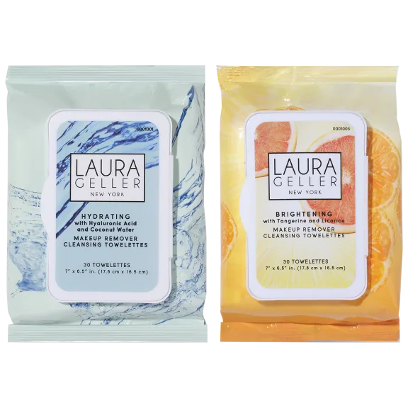 Laura Geller Makeup Remover Hydrating & Brightening Wipes (60 Count)