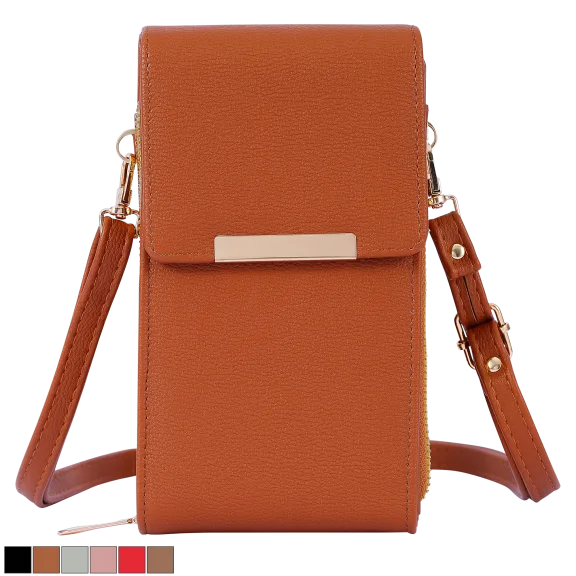 Donna & Becky Daisy Double Compartment Phone Crossbody with Metal Bar
