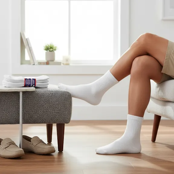 12-Pack: Nextex Cotton Non-Binding Diabetic Quarter Socks