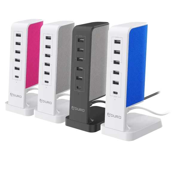 Aduro PowerUp Flair Charging Station with 6 USB Ports