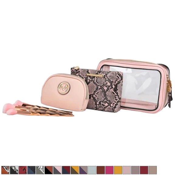 MKF Collection Laura 10-Piece Cosmetic Set by Mia K