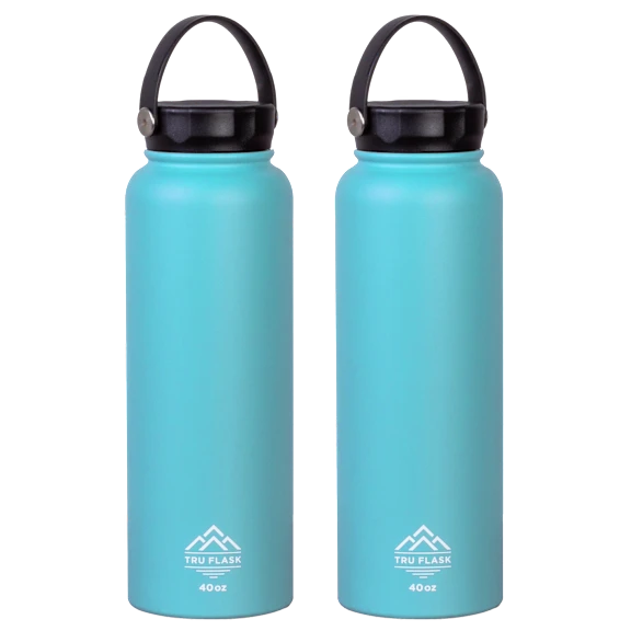 2-Pack: Tru Flask 40oz Insulated Bottles