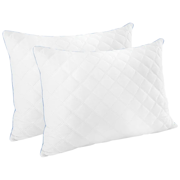 2-Pack: BioPEDIC Quilted Memory Foam and Fiber Supportive Hybrid Bed Pillow