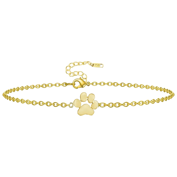 Hollywood Sensation Adjustable Paw Print Charm Bracelet
