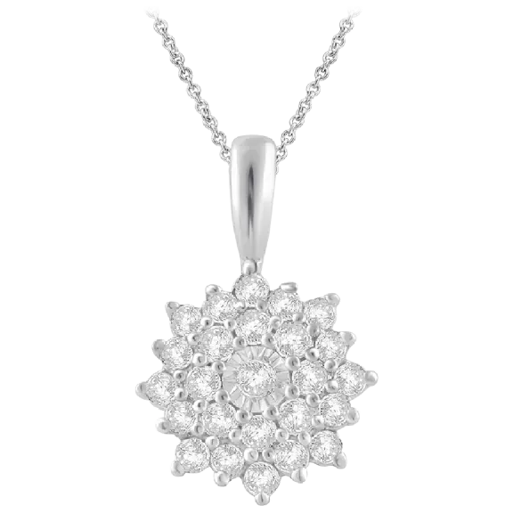 Diamond Muse 1/5 Ct Diamond Floral Pendant