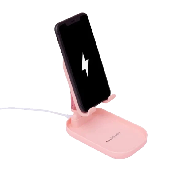 Multitasky Deluxe Phone Holder with Charging Pad