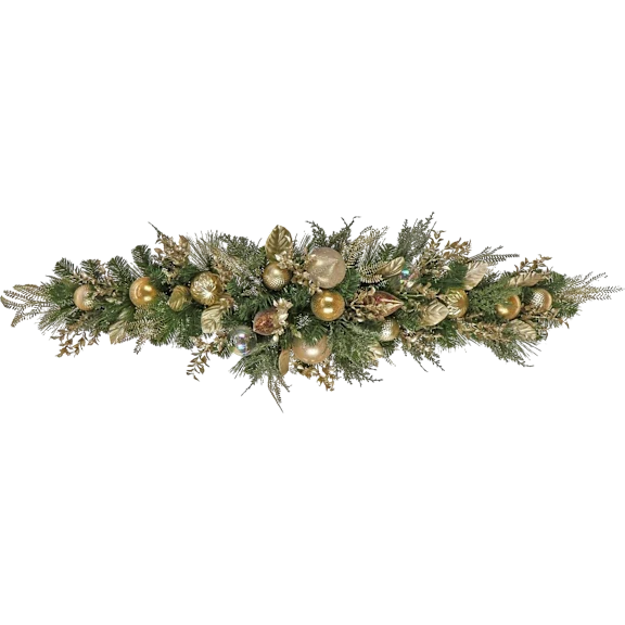 National Tree Company 60" Champagne Wishes Mantel Swag