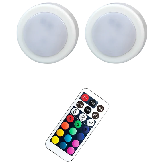 2-Pack: 3P Experts Colorful Motion Light With Remote