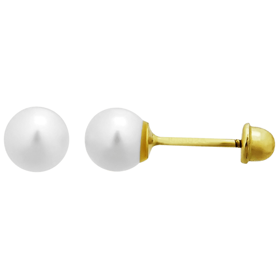 Decadence 14K Yellow Gold 6mm Freshwater Pearl Stud Earrings