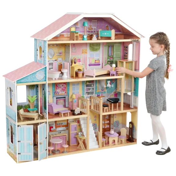 KidKraft Grand View Mansion Dollhouse with EZ Kraft Assembly™