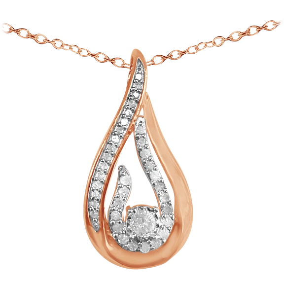 Diamond Muse 1/4 Carat TW Diamond Teardrop Necklace