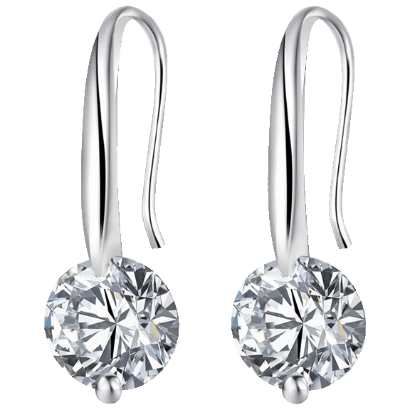 Hollywood Sensation 1.5 Carat TW Maryam Simulated Diamond CZ Drop Earrings