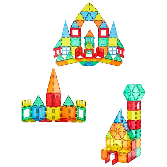 60-Piece: Zunammy 3D Magnetic Tiles Set