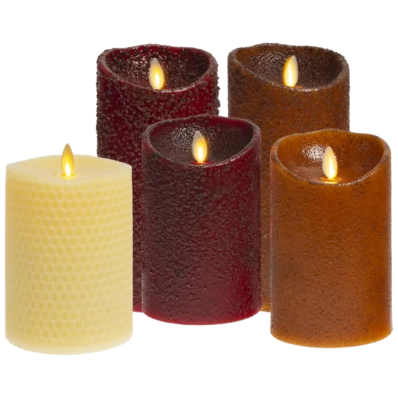 Luminara® Real-Flame Effect LED Pillar Candle with Remote