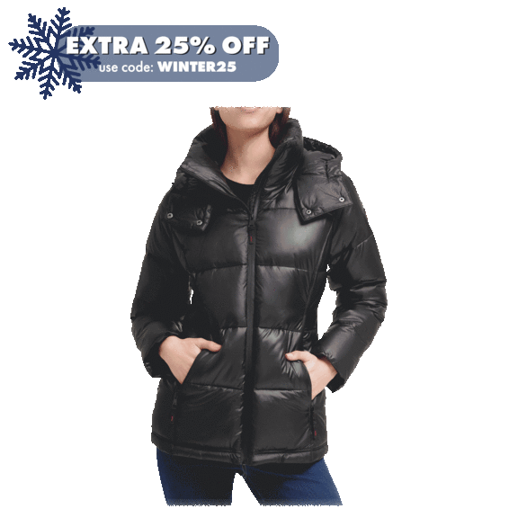 Kenneth Cole Hooded Quilted Puffer