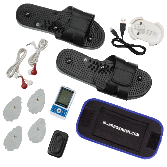 IQ Massager Mini 2 TENS & EMS Unit With Belt and Slippers