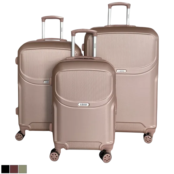 IZOD Regina 3-Piece Expandable ABS Luggage Set