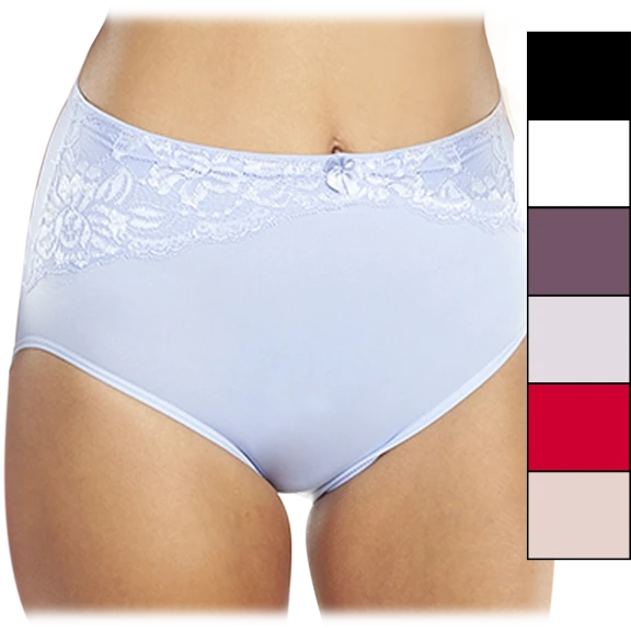3-Pack: Mystery Pack Rhonda Shear Seamless High Waist Brief with Lace Detail
