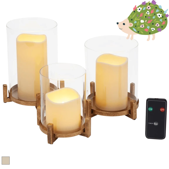 South Street Loft Set-of-3 Luxe Flameless Candle with Holders