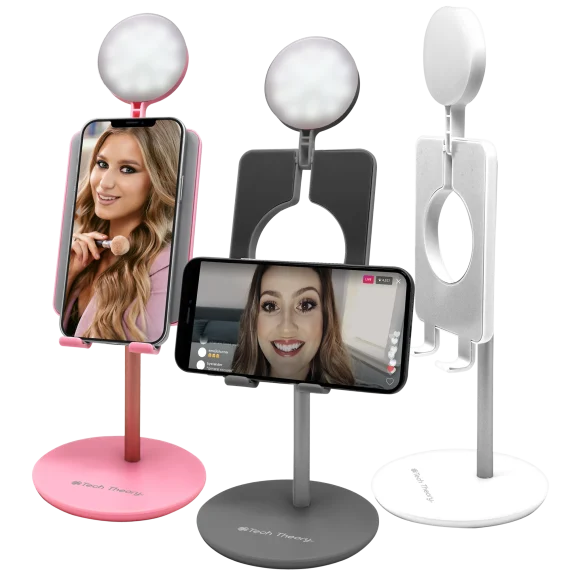 Tech Theory Universal Desktop Stand with Selfie Lighting