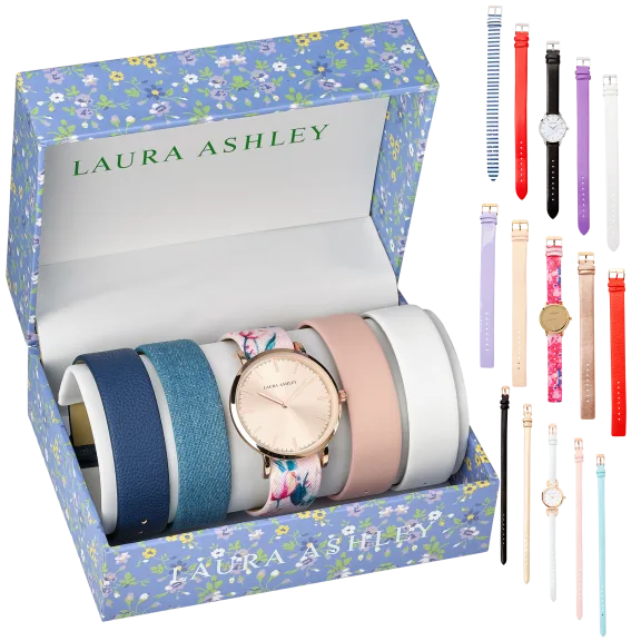 Laura Ashley Watches with Interchangeable Band Sets