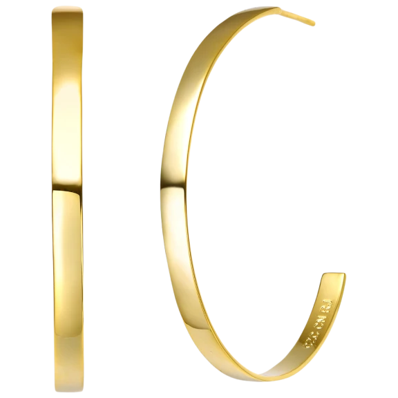 Stella Valentino 14K Gold Plated Open Hoop Earrings