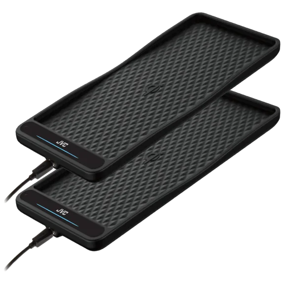 2-Pack: JVC 15W Rubberized Wireless Fast Charging Pads