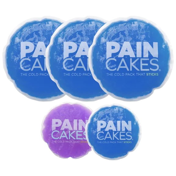 5-Pack: Paincakes Stickable Reusable Cold Packs (3x Large, 2x Mini)