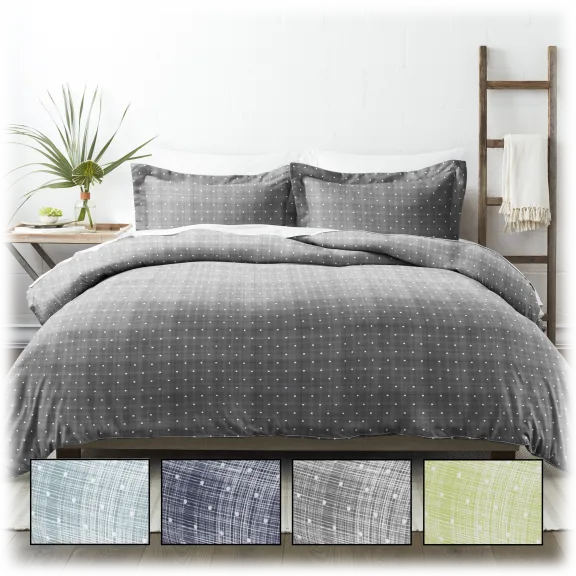 Cloth & Gable Premium Ultra Soft Polka Dot Pattern 3-Piece Duvet Cover Set