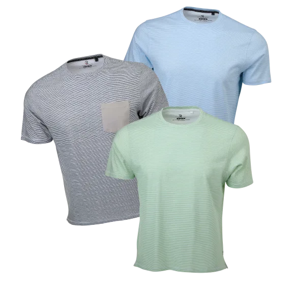 3-Pack: International Report Stripes Print Shirts