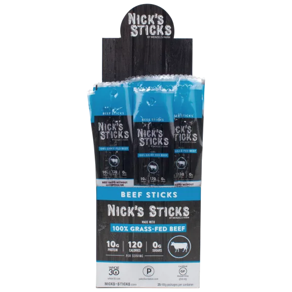25-Pack: Nick's Beef Sticks 1.7oz