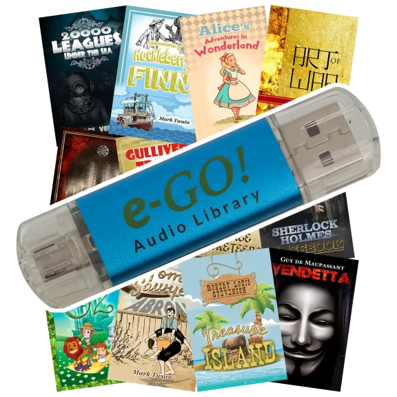 e-GO! 550 Audiobooks Collection on 32GB USB