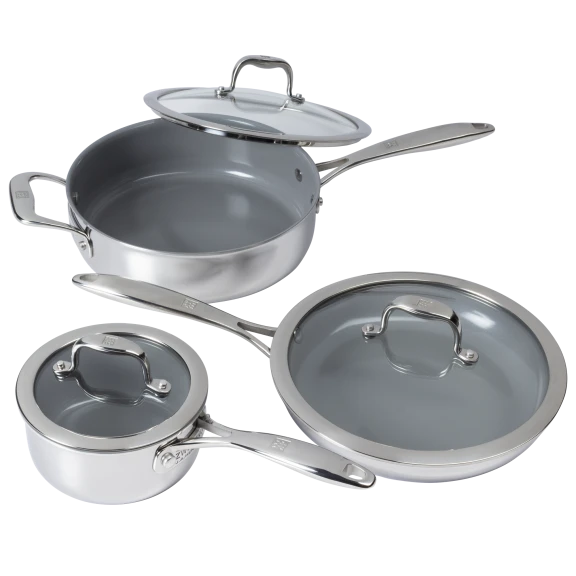 ZWILLING Titanium 6-Piece CeraForce Cookware Set