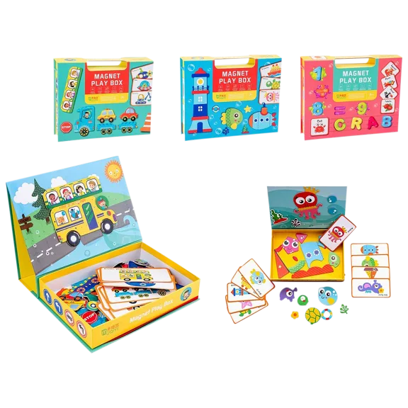 3-Pack: Hakol Children's Magnetic Early Education Puzzle Set