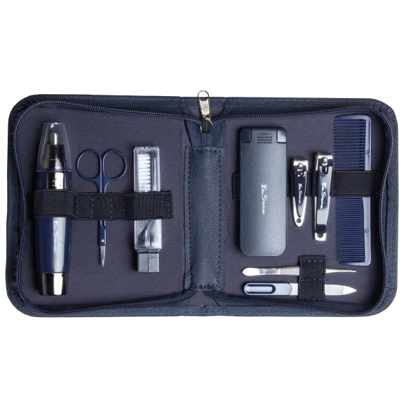 Ben Sherman 10-Piece Deluxe Grooming Set Featuring Electric Nose Hair Trimmer