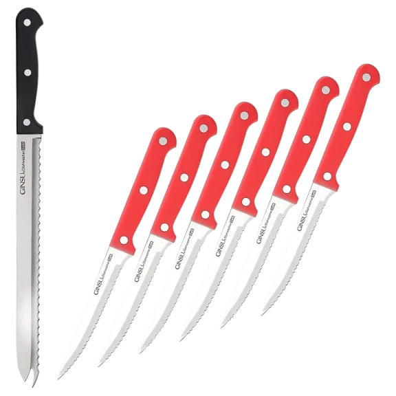 Ginsu Kiso 6-Piece Steak Set & Original Slicer