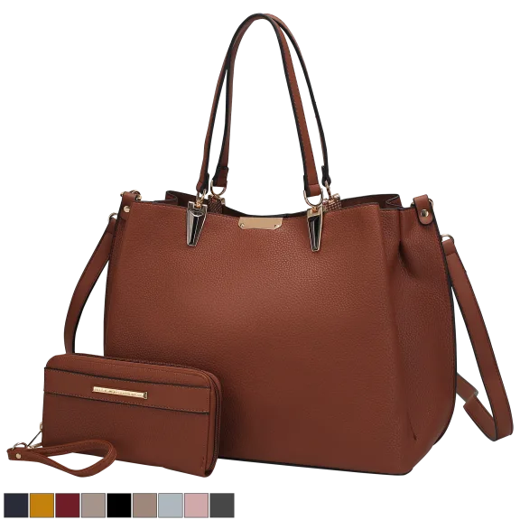 MKF Collection Kane Satchel Bag with Wallet by Mia K