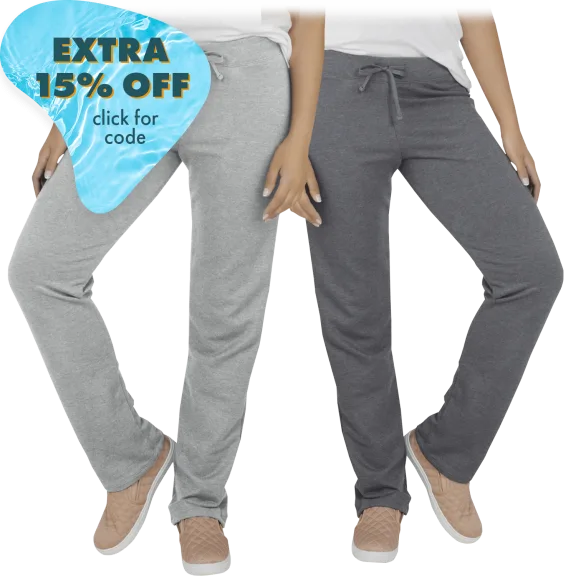 2-Pack: Fruit of The Loom French Terry Pants
