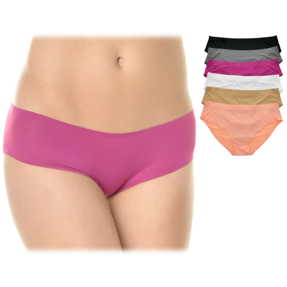 6-Pack: Angelina Laser Cut No-Show Bikini Panties