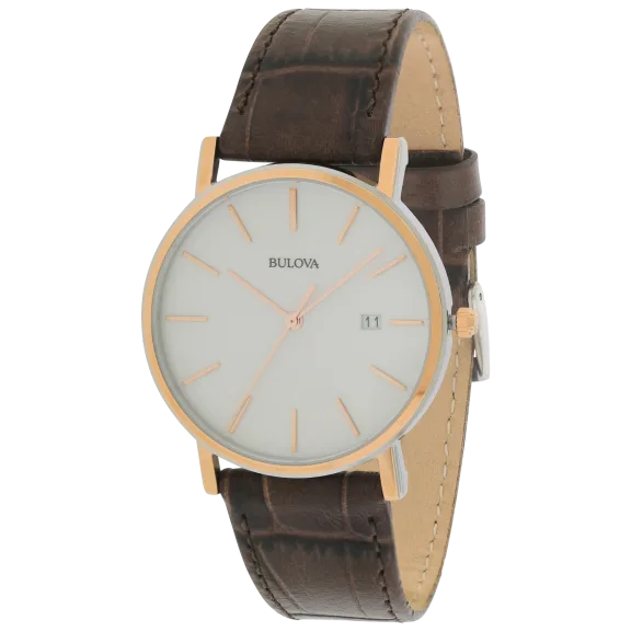 Bulova Brown Leather Mens Watch 98H51