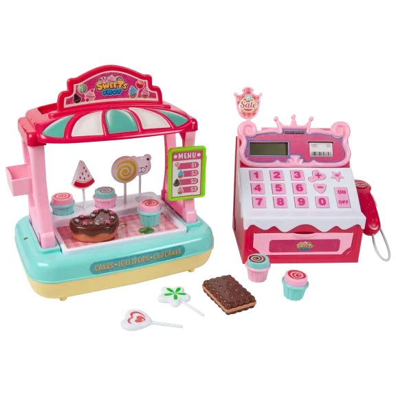 32-Piece World Tech Toys Sweets Shop with Cash Register Playset