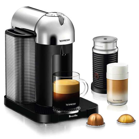 Nespresso Vertuo Espresso & Coffee Machine with Aeroccino Milk Frother (Refurb.)
